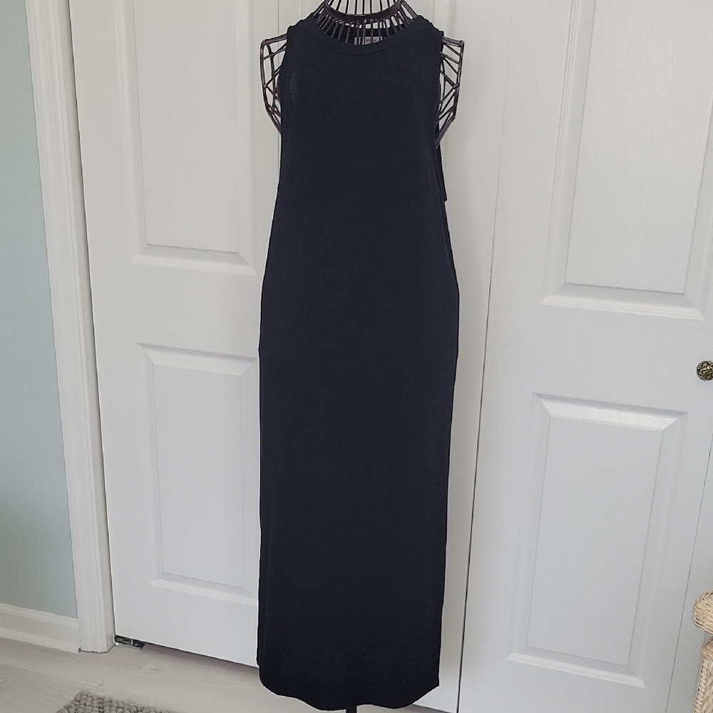 Cherish Brand Black Sleeveless T-shirt Maxi Dress Size Small